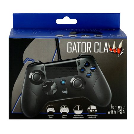 Gator Claw Wired Controller for Playstation 4 - Black (ORB)