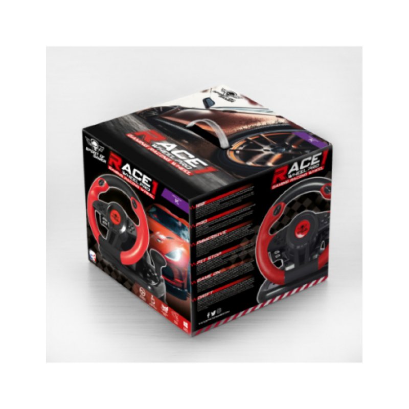 Spirit of Gamer Race Wheel Pro 1 Noir, Rouge USB Volant pédales Analogique/Numérique PC