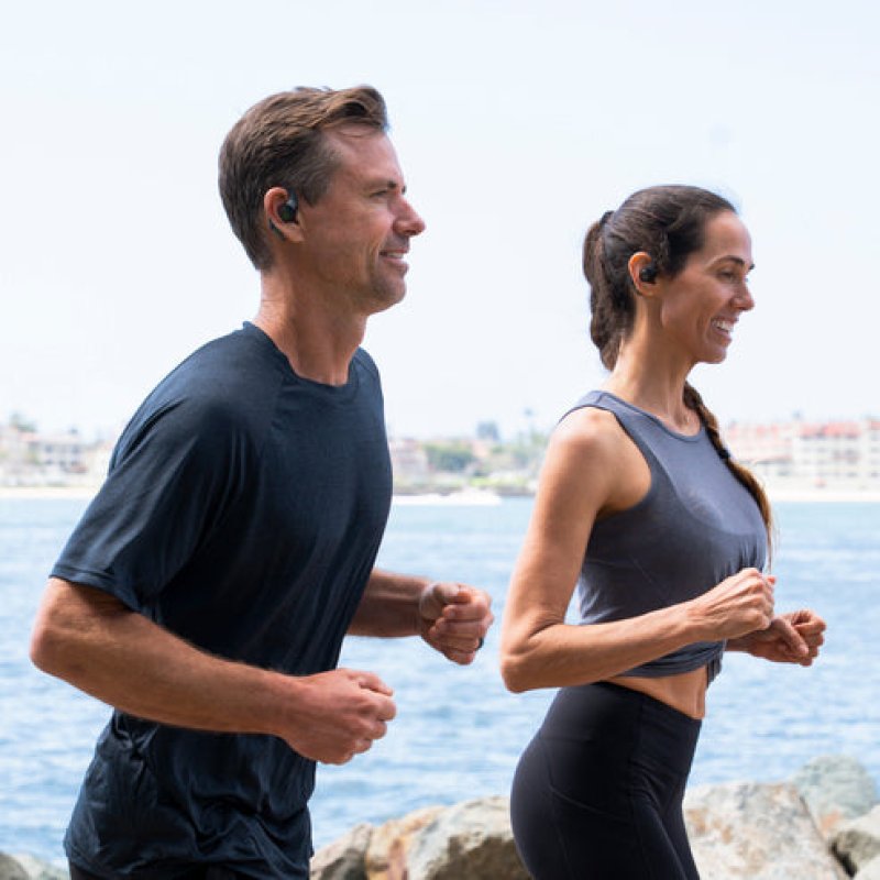 JLab Open Sport Casque True Wireless Stereo (TWS) Crochets auriculaires Sports Bluetooth Noir