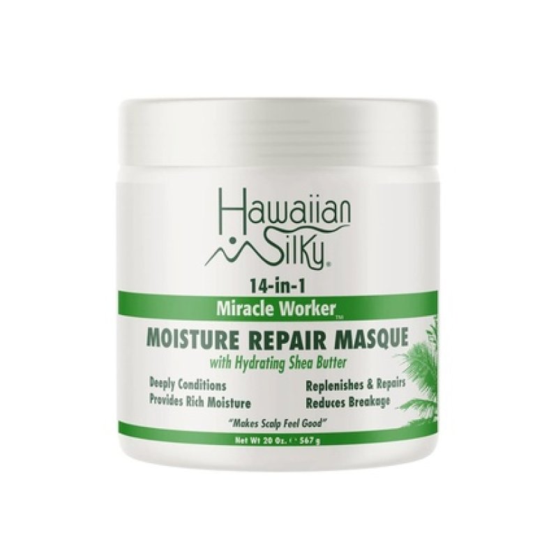 Hawaiian Silky 14-in-1 Miracle Worker Moisture Repair Masque with Hydrating Shea Butter 20 oz