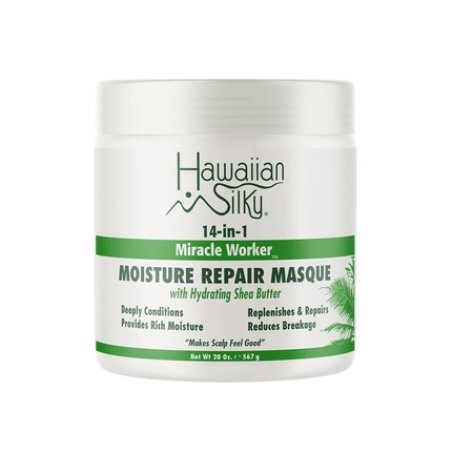 Hawaiian Silky 14-in-1 Miracle Worker Moisture Repair Masque with Hydrating Shea Butter 20 oz