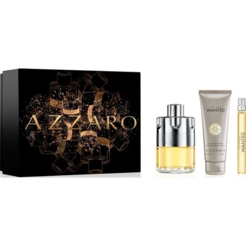 Azzaro Wanted 3 Pcs Gift Set - 3.4oz EDT Spray 0.34oz EDT Spray 2.5oz