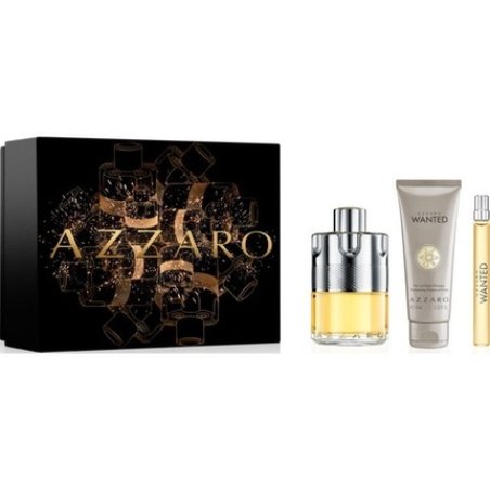 Azzaro Wanted 3 Pcs Gift Set - 3.4oz EDT Spray 0.34oz EDT Spray 2.5oz