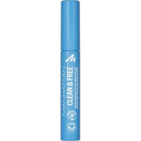 Manhattan Clean & Free Mascara Colour 1010N Black Waterproof Nourishing Vegan 7ml