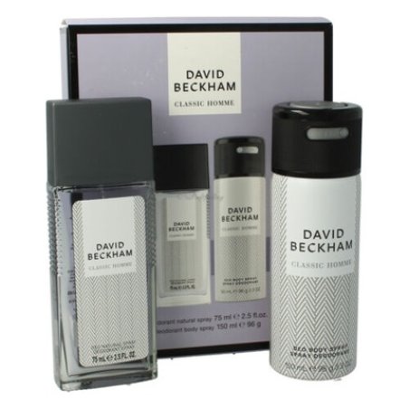 David Beckham Classic Homme Natural Deodorant Spray 75ml and Body Spray 150ml
