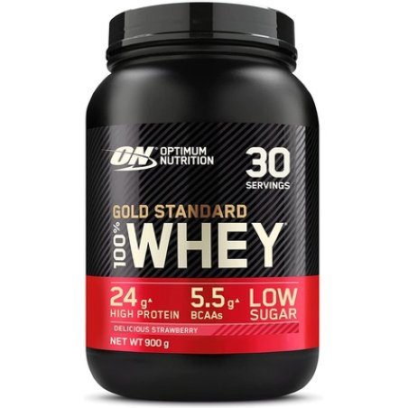 Optimum Nutrition Gold Standard Whey Protein Muscle Building Powder with Glutamine and Amino Acids 30 Servings 900g