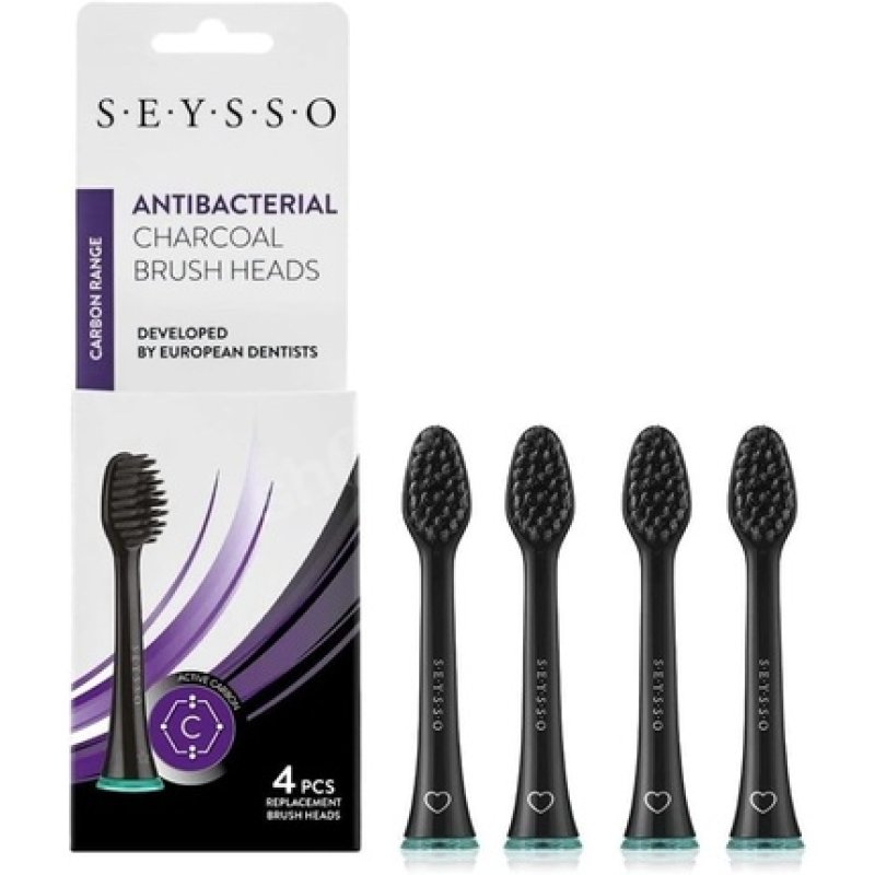 Seysso Carbon Antibacterial Sonic Toothbrushes 4 Pack