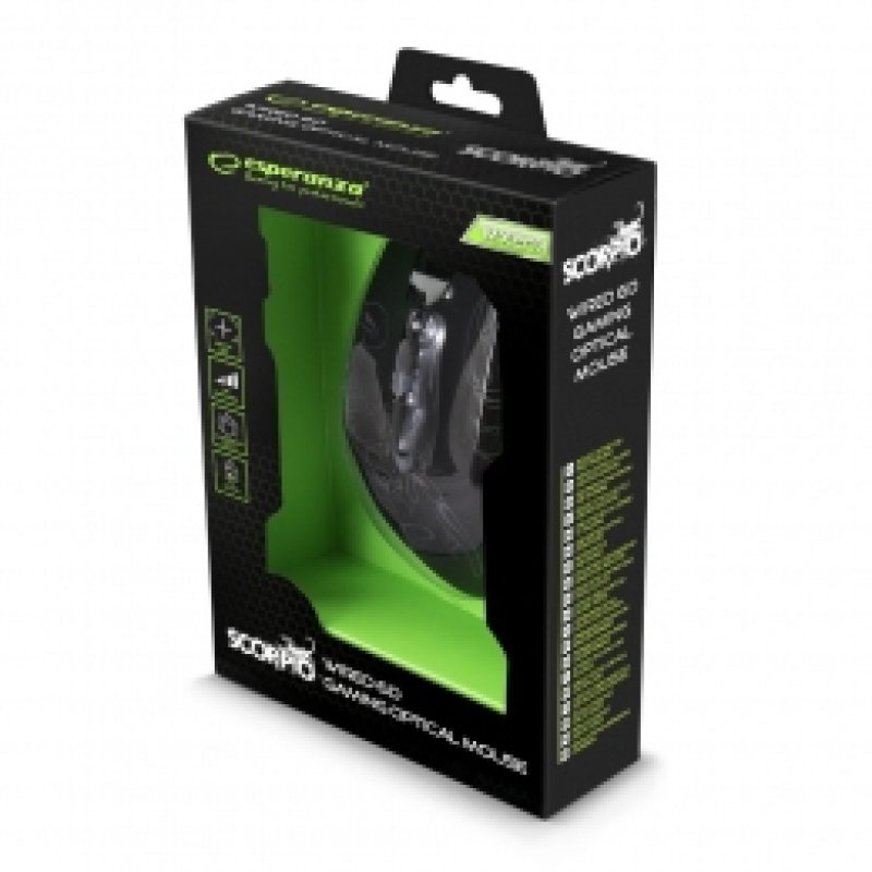 Esperanza MX203 Scorpio souris Gaming Droitier USB Type-A Optique 2400 DPI
