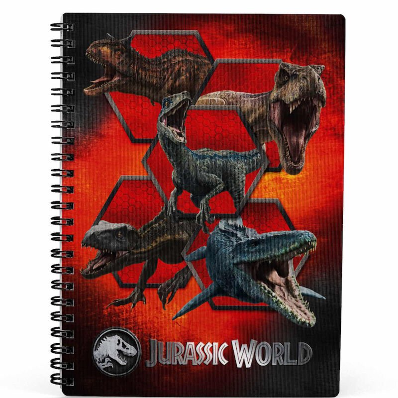 JURASSIC WORLD - Effet 3D Carnivores - Cahier