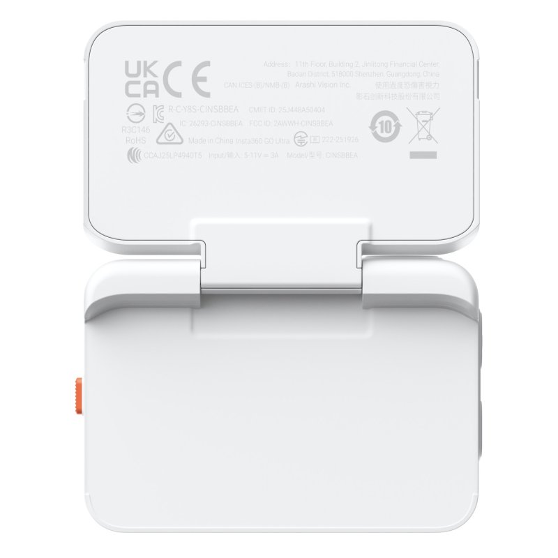 Insta360 GO Ultra Standard White caméra pour sports d'action 4K Ultra HD 25,4 / 1,28 mm (1 / 1.28") Wifi 52,9 g