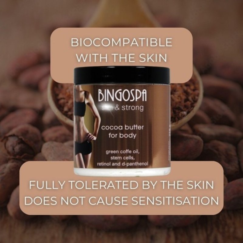 Cocoa Body Butter with Stem Cells, Retinol, and D-Panthenol for Moisturizing
