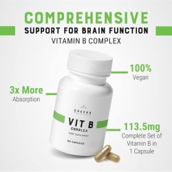 Cheers Vitamin B Complex Supplement 113.5mg Complete B Vitamins with B1 and B2