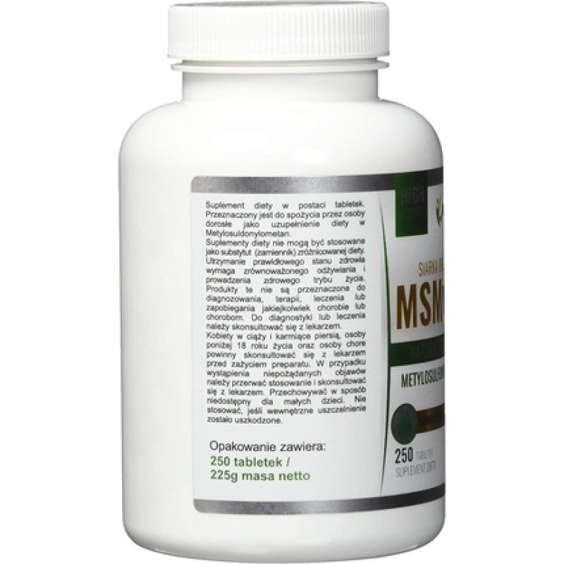 Wish Pharmaceutical MSM 500mg 250 Tablets