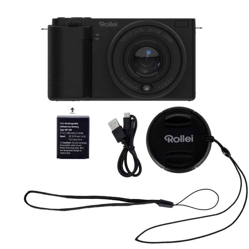 Rollei Compactline 12058 compact camera 1/4" 64 MP CMOS 9200 x 6900 pixels Black