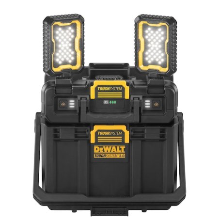 DeWalt ToughSystem 2.0 Toolbox with Integrated LED Work Light, 18V Compatible, Durable Storage Solution
