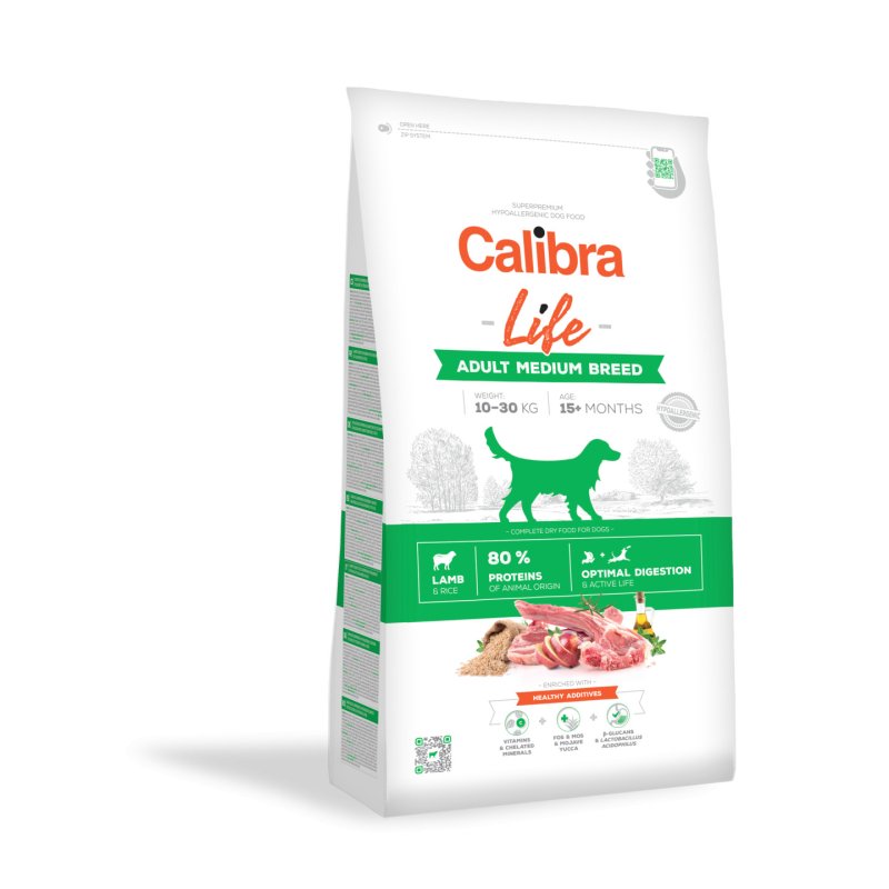 Calibra - Dog Life Adult Medium Breed Lamb 12 kg - (381094)