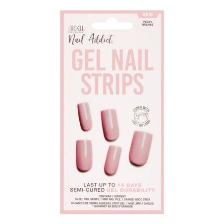 Ardell Nail Addict Gel Nail Strips Ongles des mains Rose Monochromatique 16 pièce(s)