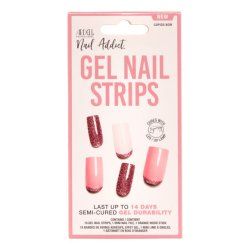 Ardell Nail Addict Gel Nail Strips Ongles des mains Rose, Violet, Blanc Monochromatique 16 pièce(s)