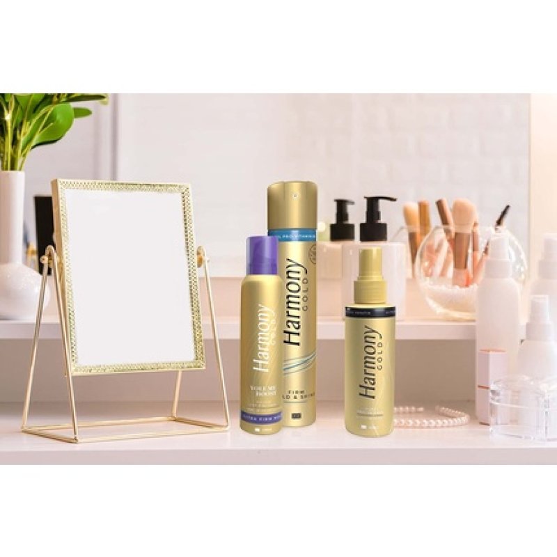 Harmony New Gold Hairspray - Extra Firm Hold & Shine 400ml- With Uv Filters
