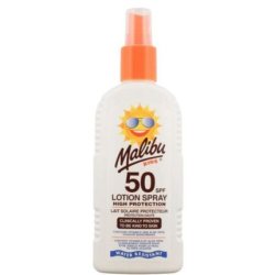 Kids Malibu Sun Screen Lotion Spray 200ml SPF50 Water Resistant High Protection