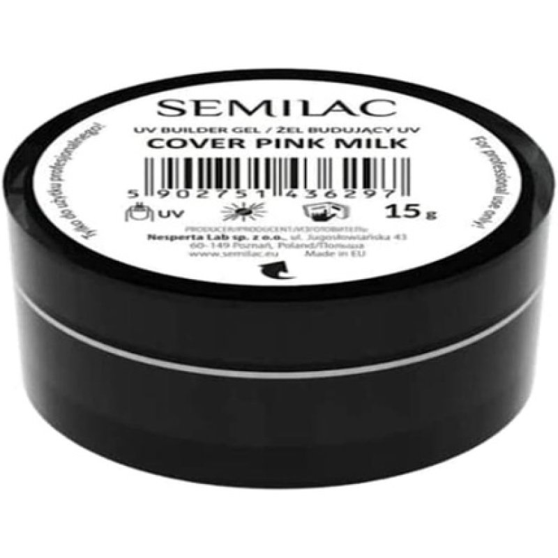 Semilac Pink Milk Nail Builder for Hard Strong Nails & Extend Gel