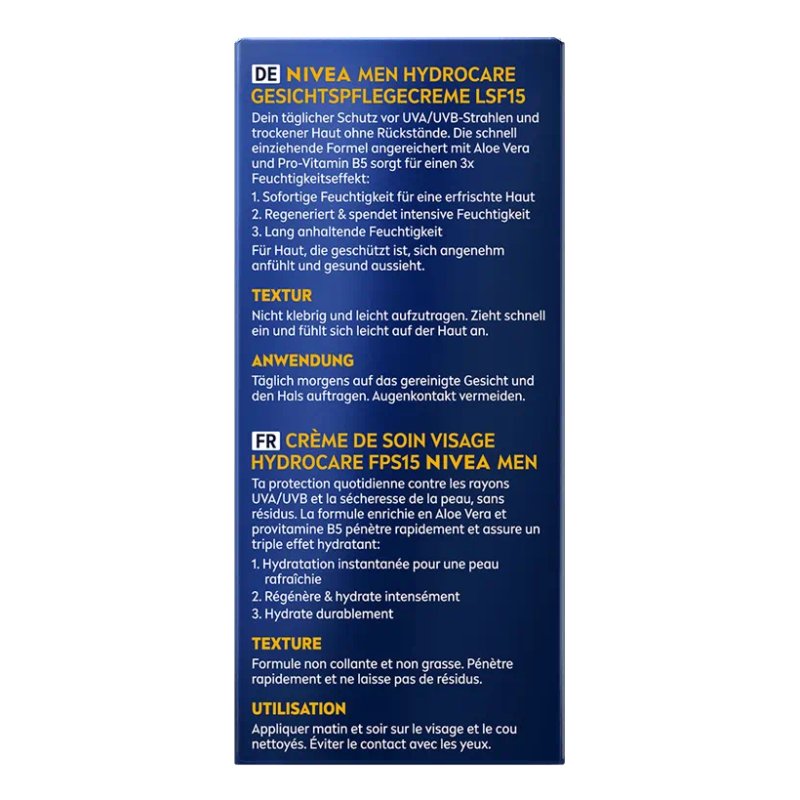 NIVEA Hydrocare Crèmes de jour et de nuit Visage, Cou 75 ml