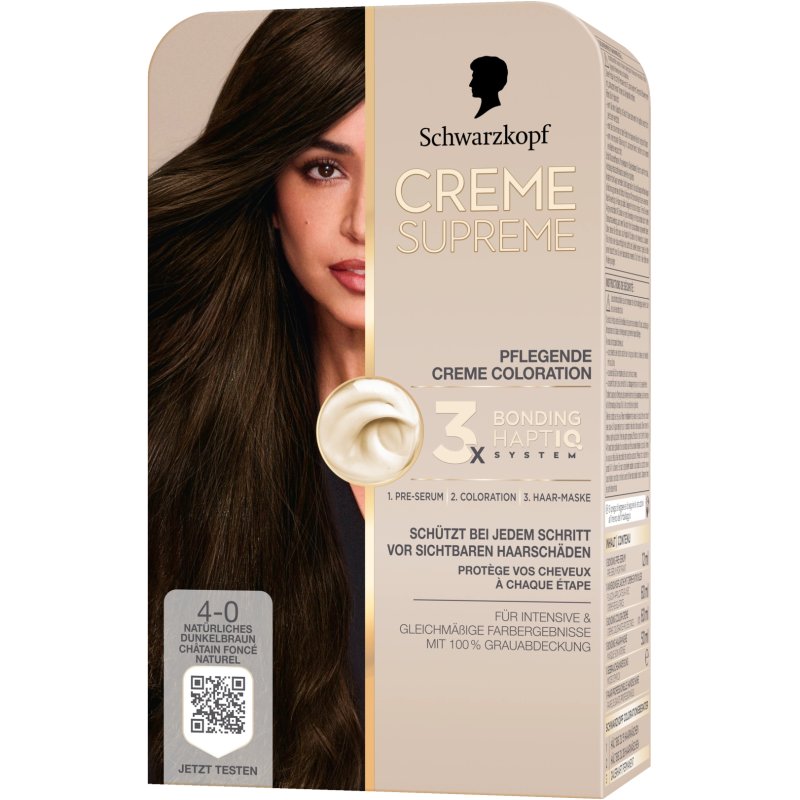 Schwarzkopf Creme Supreme 40 Natural Dark Brown Hair Color