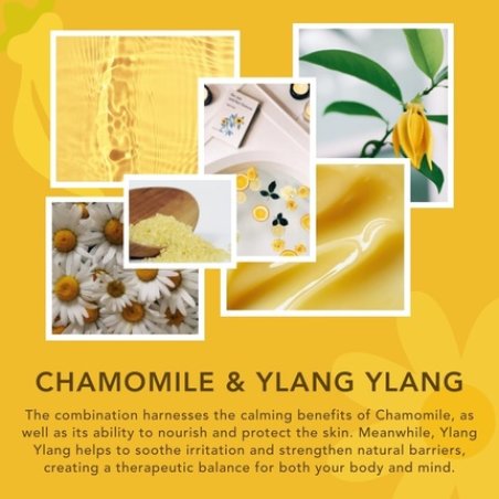 Sunday Rain Chamomile & Ylang Ylang Relax & Restore Trio Body Scrub Room Mist Soy Candle Vegan Cruelty Free - Pack of 3