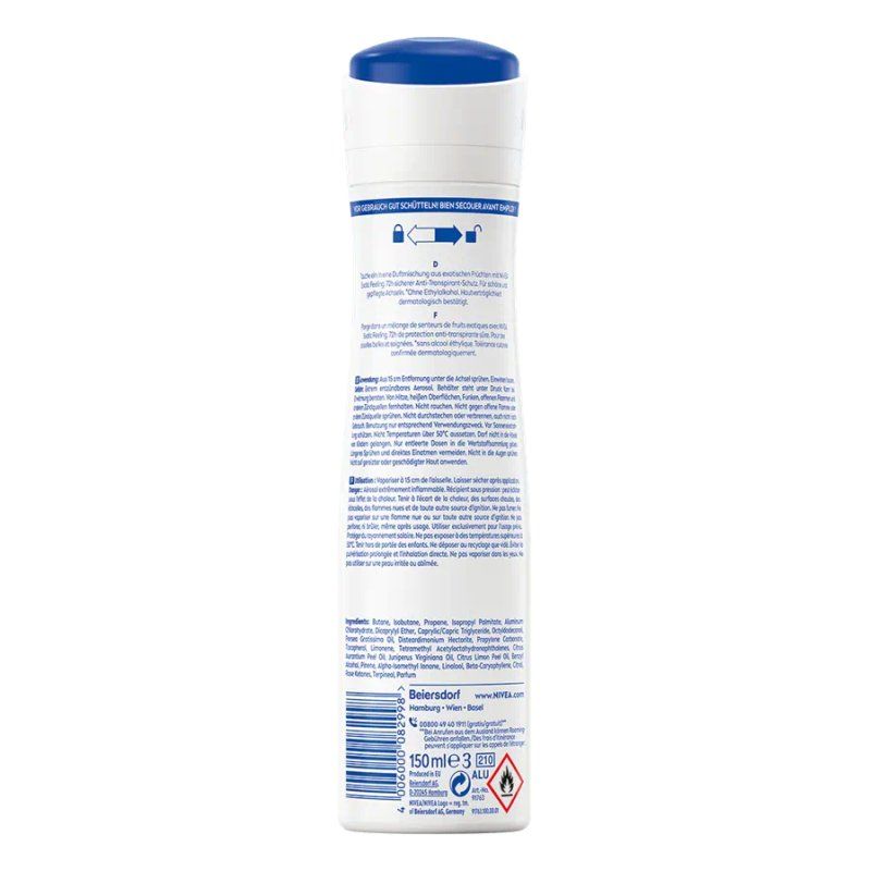 NIVEA 4006000082998 déodorant Femmes Déodorant spray 150 ml 1 pièce(s)