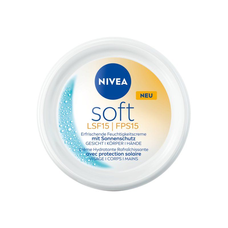 NIVEA Soft SPF 15 Crème d’écran solaire Visage et corps