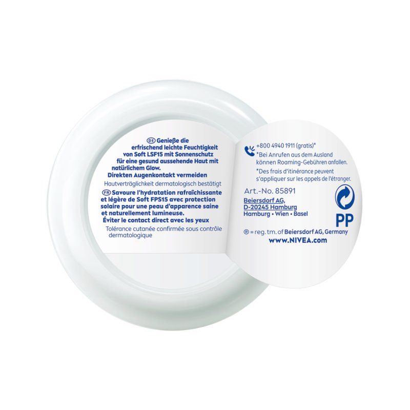 NIVEA Soft SPF 15 Sunscreen cream Face & body