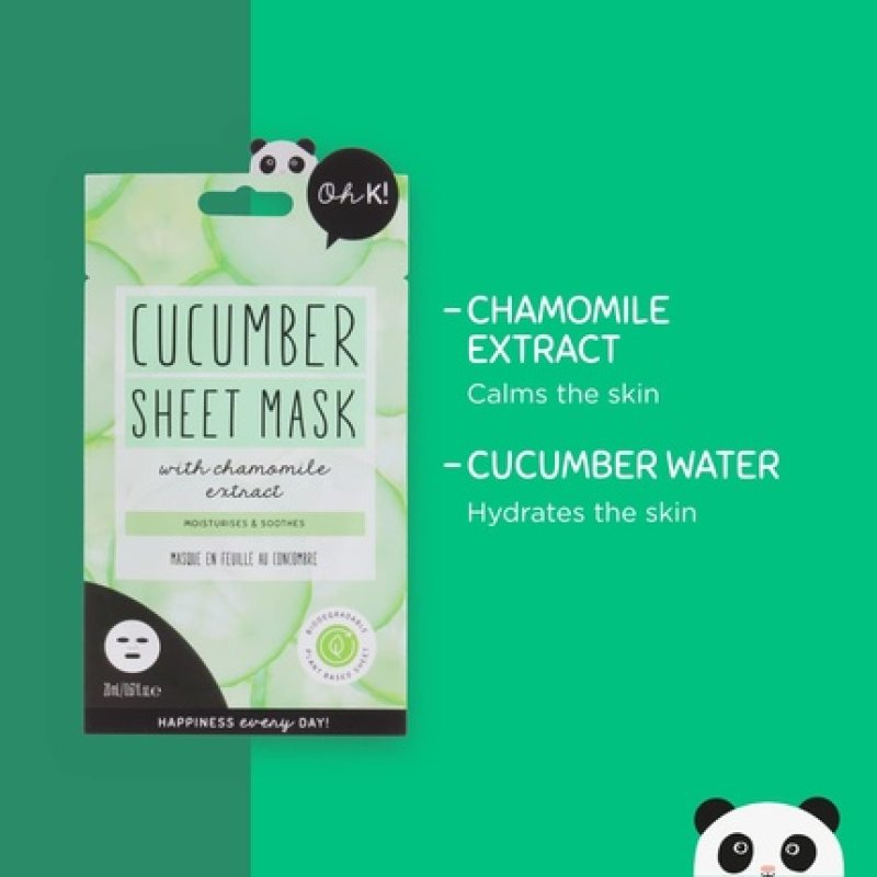 Oh K! Soothing Cucumber Sheet Mask for Sensitive Skin 27g