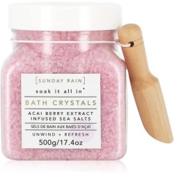 Sunday Rain Luxury Nourishing Bath Crystals with Acai Berry Extract and Natural Sea Salts 500g