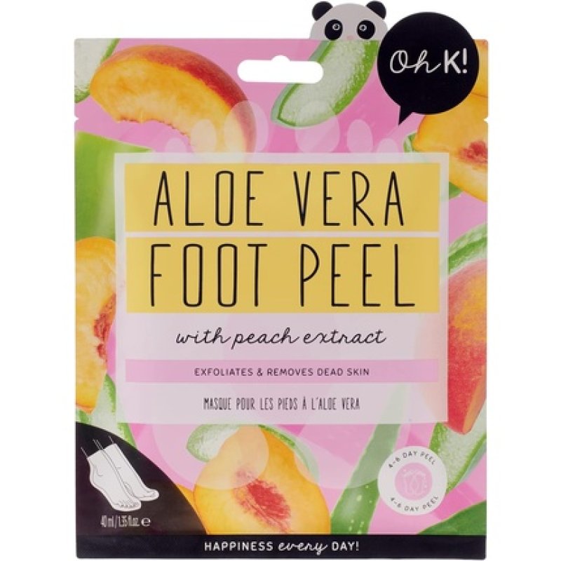 Oh K! Aloe Vera Foot Socks for Dry Hard Skin Aloe Vera Scent Vegan and Cruelty Free 65g