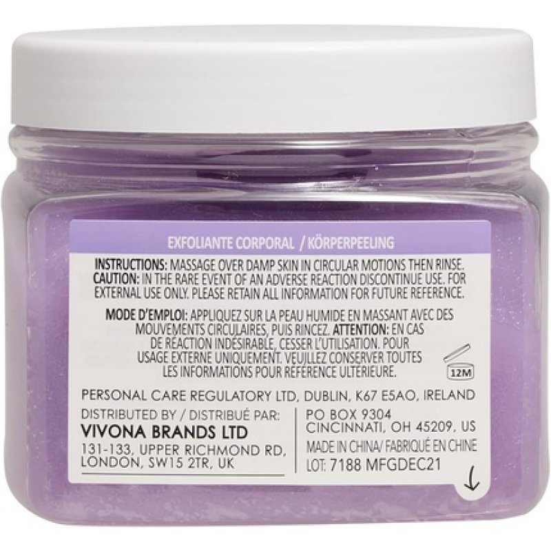 Sunday Rain Sleep Easy Polishing Body Scrub for Dry Skin Calming Lavender Scent 265g