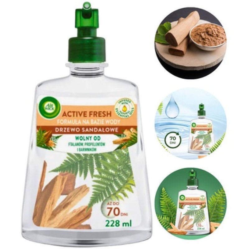 Air Wick Active Fresh Refill Air Freshener Sandalwood 228ml