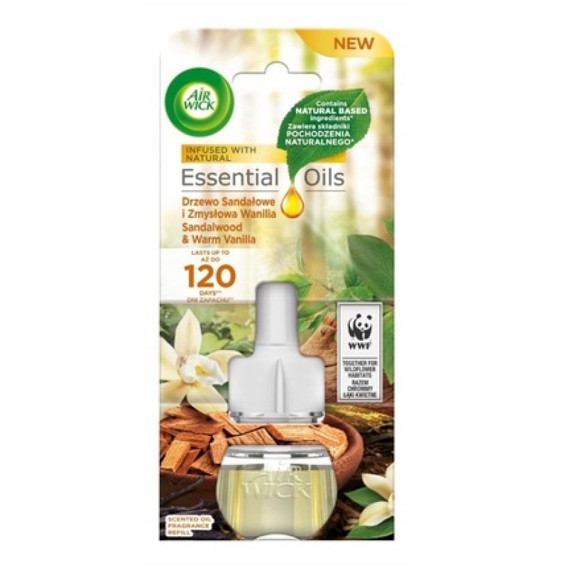 Air Wick Electric Air Freshener Refill Sandalwood And Sensual Vanilla 19 Ml