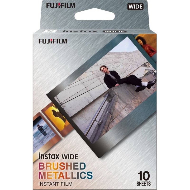 Fuji - Instax Wide Instant Film 10 shots Brushed Metal