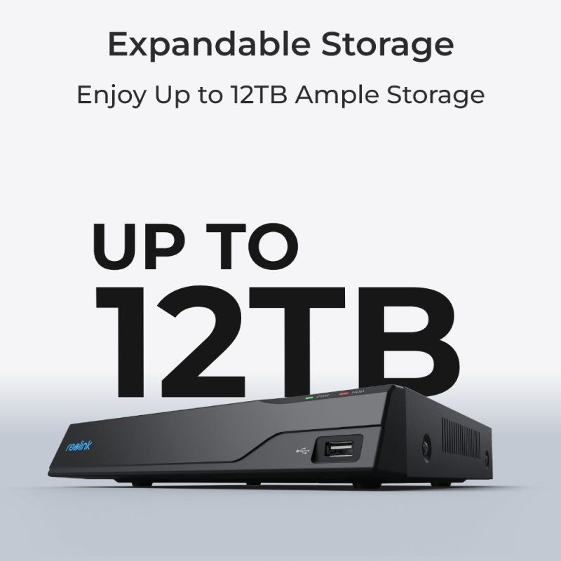 Reolink NVS8-5MB4 - 5MP Security Camera System, 8-Channel NVR with Built-in 2TB HDD, Person/Vehicle/Animal Detection