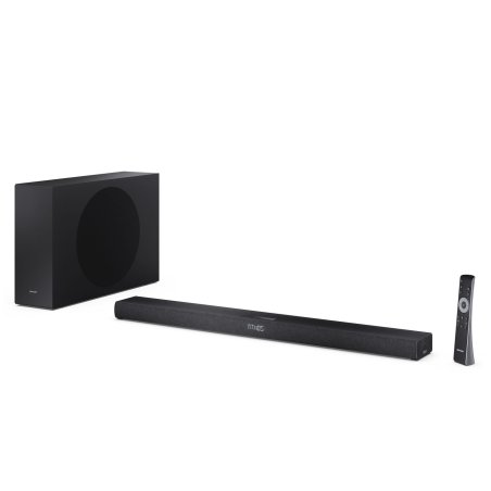 Sharp - 2.1ch Ultra-slim Dolby Atmos / DTS Virtual:X Soundbar with Wireless Subwoofer HT-SBW320