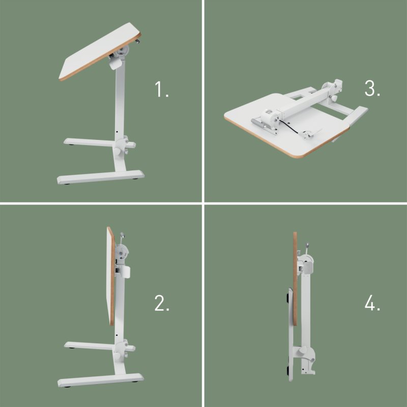 LEITZ - Sit/standing desk Ergo Small foldable white