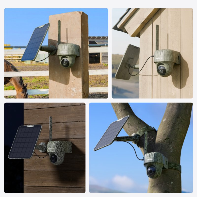 Reolink Go Series G450 with Solar Panel 2 - 4K 4G LTE PT Wildlife Cam, Animal Detection & Recognition, 360° View, 32GB