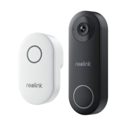 Reolink – Video Doorbell Wi-Fi Smart 2K (D340W) – Black