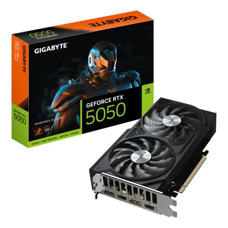 GIGABYTE GeForce RTX 5050 WINDFORCE OC V2 8G Carte Graphique - 8GB GDDR6, 128bit, PCI-E 5.0, 2572MHz Fréquence du