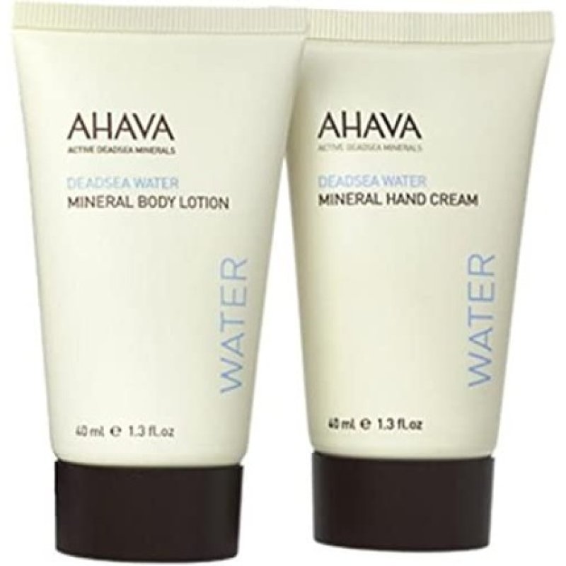 AHAVA Precious Minerals Crystals Hand Cream and Body Lotion Skin Care Set