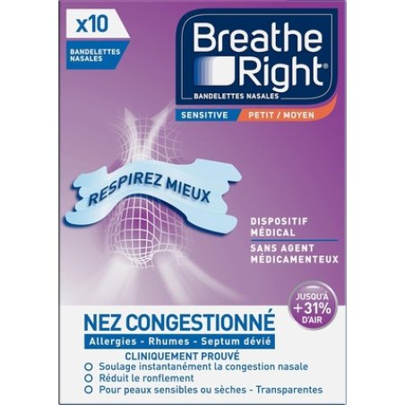 Breathe Right Sensitive Nasal Strip Size M/S Sleep Aid