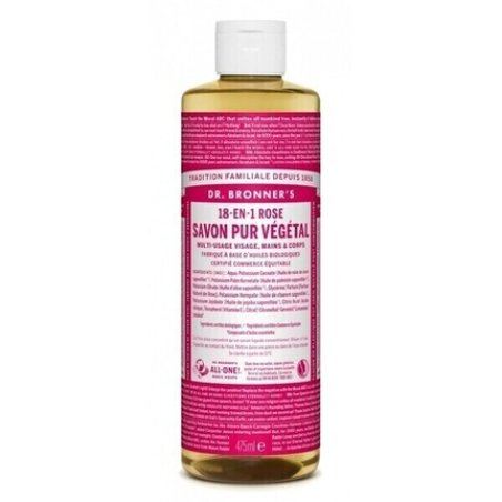 Dr Bronner's Organic Rose Castile Liquid Soap - 473ml