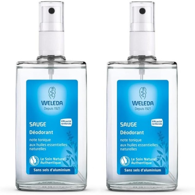 Weleda Sage Deodorant Spray 100ml - Pack of 2