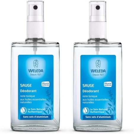 Weleda Sage Deodorant Spray 100ml - Pack of 2