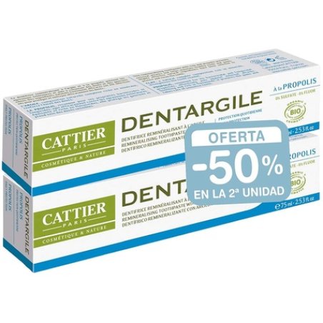 Cattier Dentargile Daily Protection Toothpaste 75ml - Pack of 2